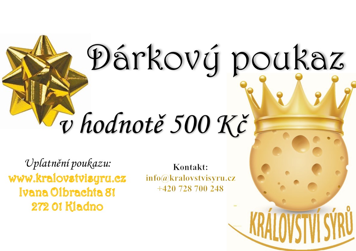 Dárkový poukaz v hodnotě 500 Kč