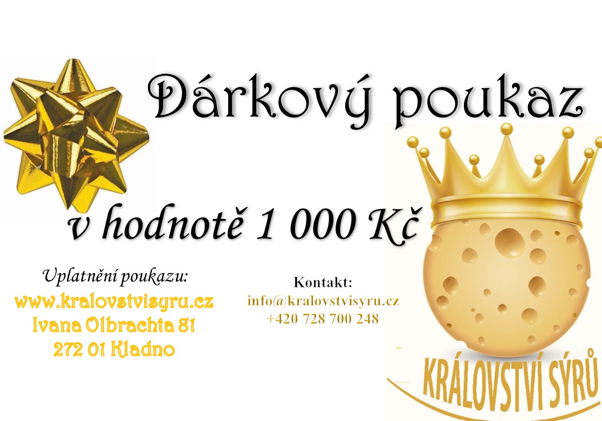 Dárkový poukaz v hodnotě 1 000 Kč